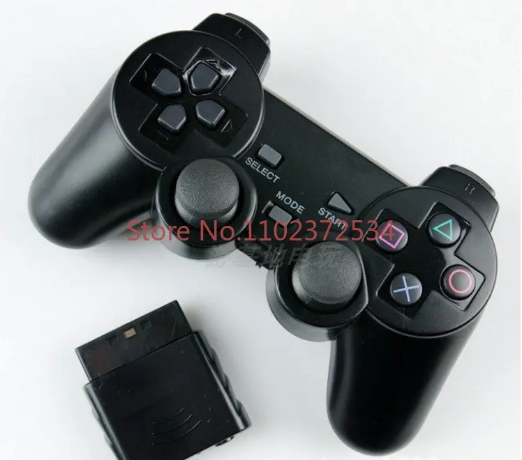 PS2 wireless controller with receiver wired manual dual vibration
