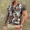 Summer Tattoo Shirt Hawaiian Shirts For Men Brand Short Sleeve Tops Tees Casual Men's Blouse Fashion Camisas De Hombre Clothing 5