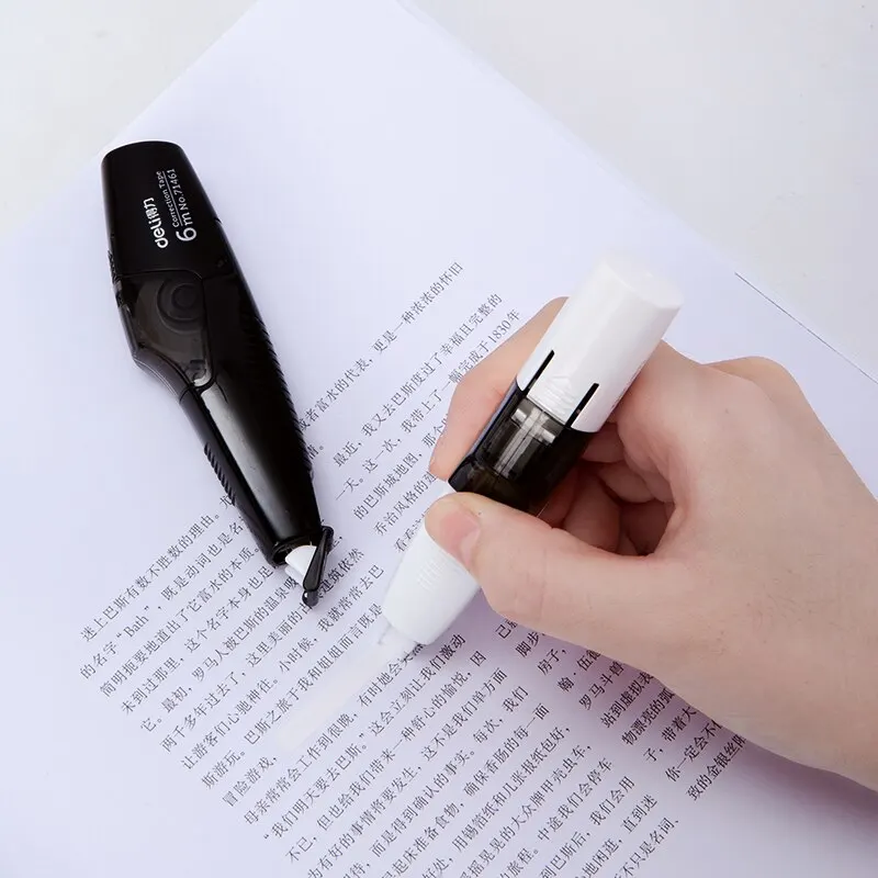 Correction Tape Deli Push Type Correction Tape Replaceable Core Correction Modification Female High Beauty Altered Student Stationery Supplies