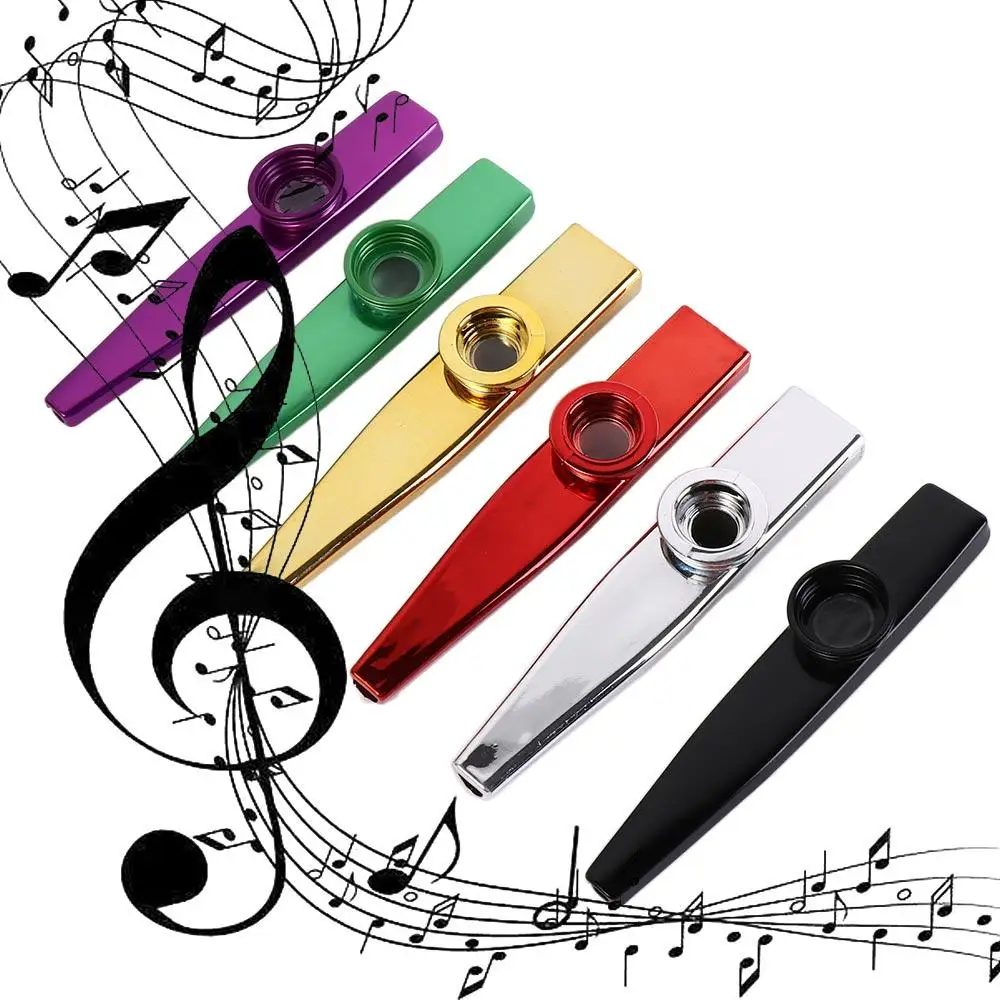 Aluminium Alloy Metal Kazoo Instruments Learn Easily Diaphragm Mouth Kazoos Wear-resistant Detachable Musical Instruments Flutes 4
