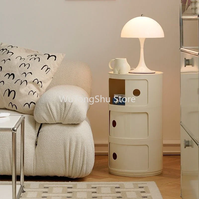 Nordic Net Red Bedroom Bedside Table Modern Minimalist Round Bedside Bed Furniture for Nightstands Set