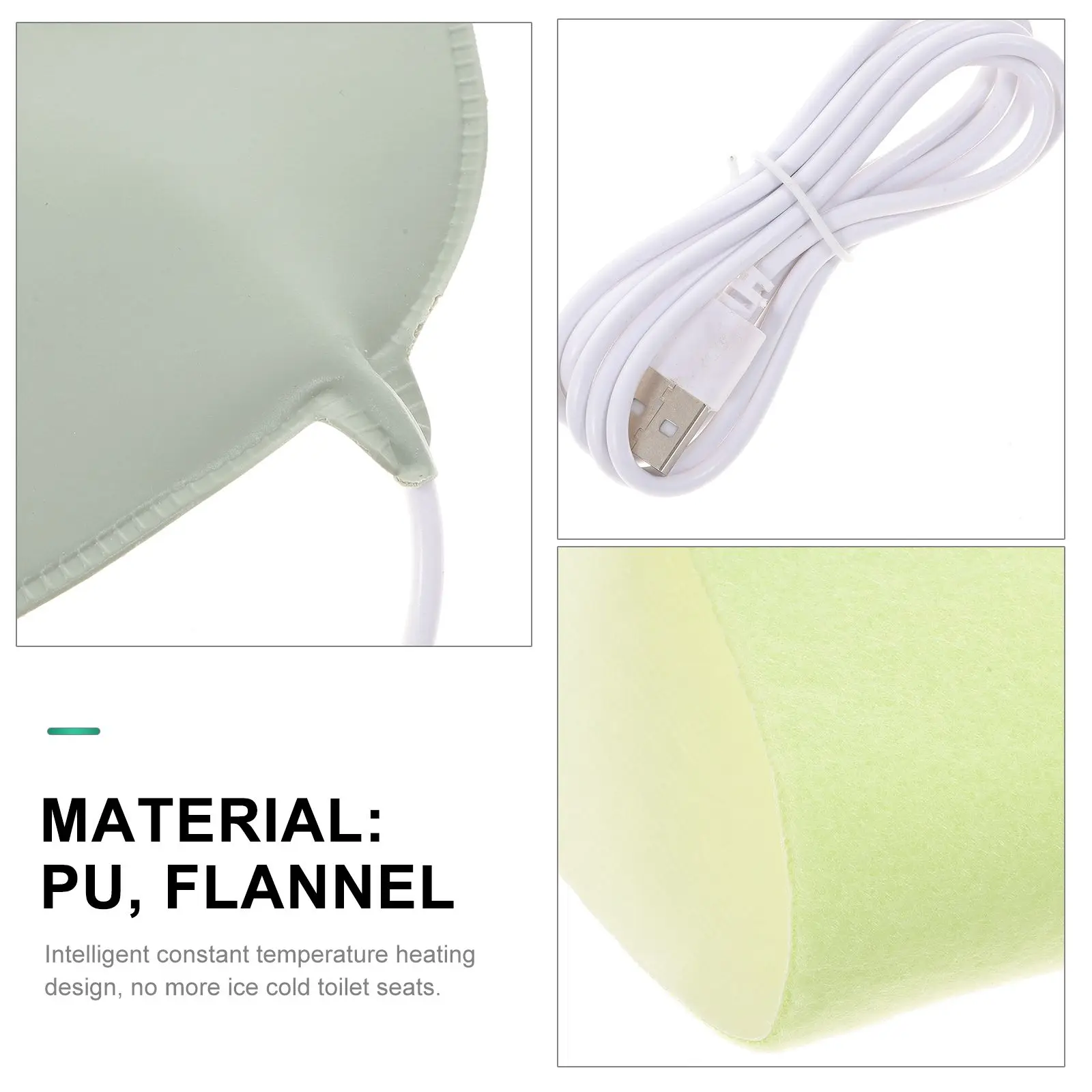 Heated Toilet Seat Heating Pad Lid Seats Warmers Heated Toilet Seat Flannel Bathroom Cushion for Bathroom Flannel Cover Heater