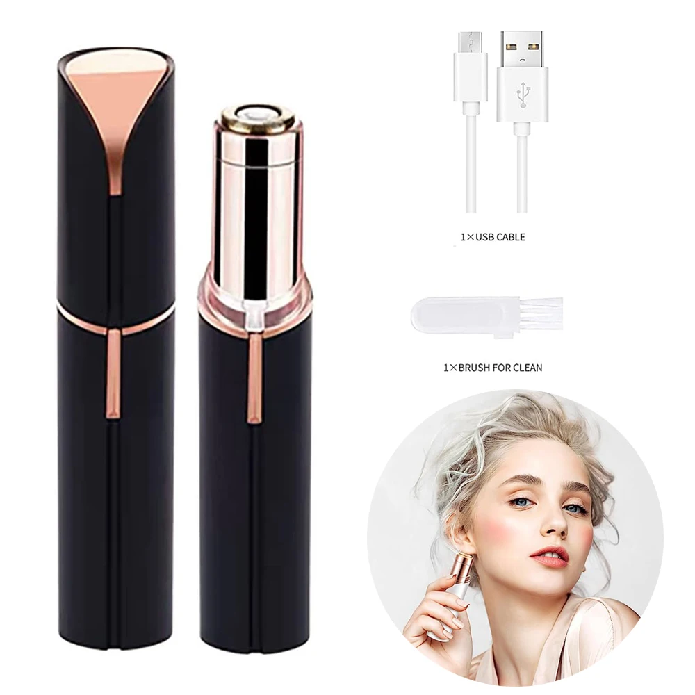 Portable Epilator Face Hair Removal Painless Facial Shaver Electric Trimmer Hair Remover Bikini Depilator Shaving Machine xiaomi youpin pinjing m2 electric eyebrow trimmer lip hair epilator eyebrow hair removal professional painless shaver makeup portable hair remover