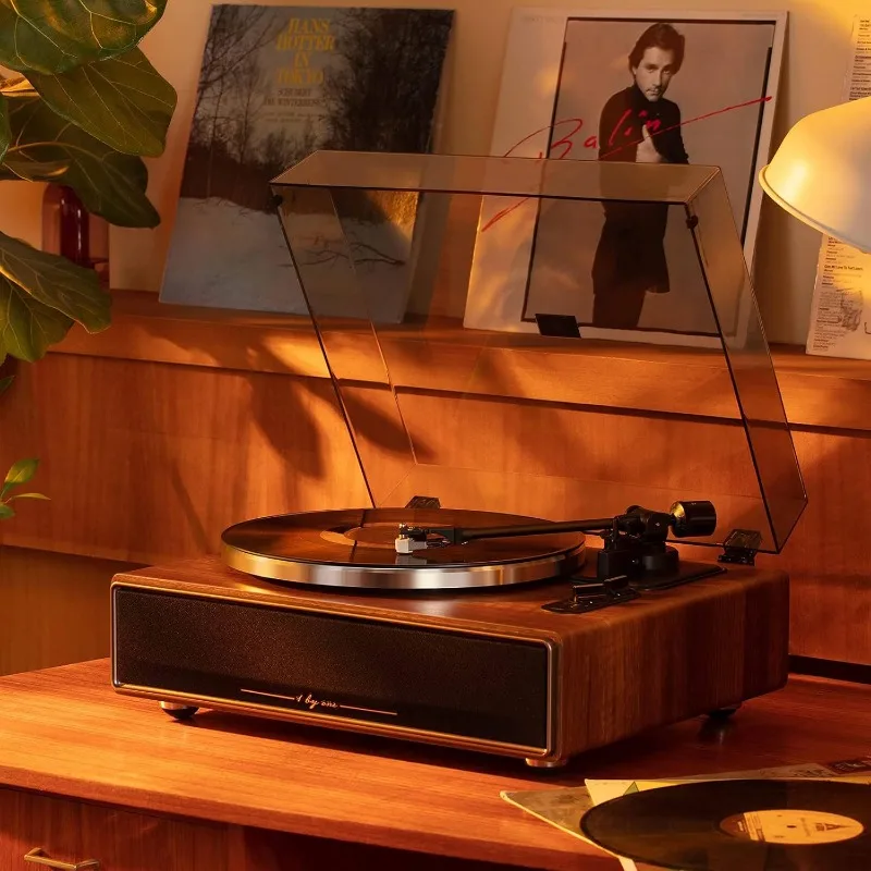 High Fidelity Belt Drive  Player with Magnetic Cartridge, Bluetooth Playback and Aux-in Functionality, Auto Off 6