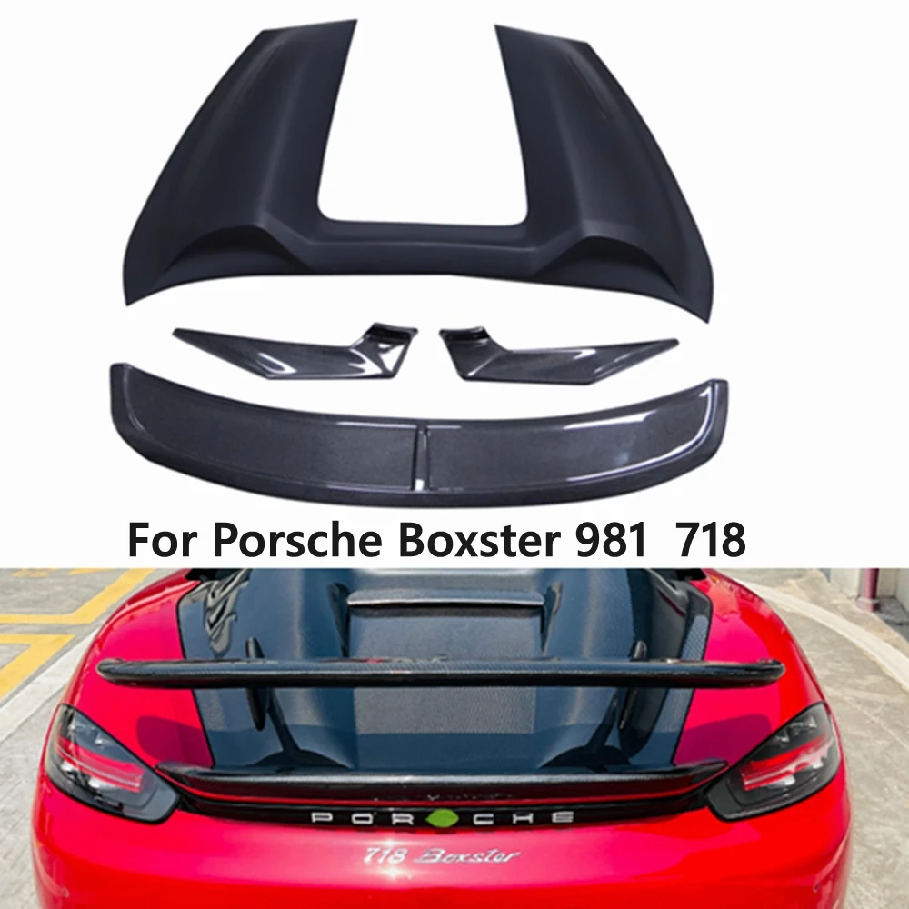 Per Porsche Boxster 981 718 987 2012 2015 Coupe Car Rear Wing Gt Spoiler Boot Coperchio Vera Fibra Di Carbonio Car Rear Trunk Wing Spoiler