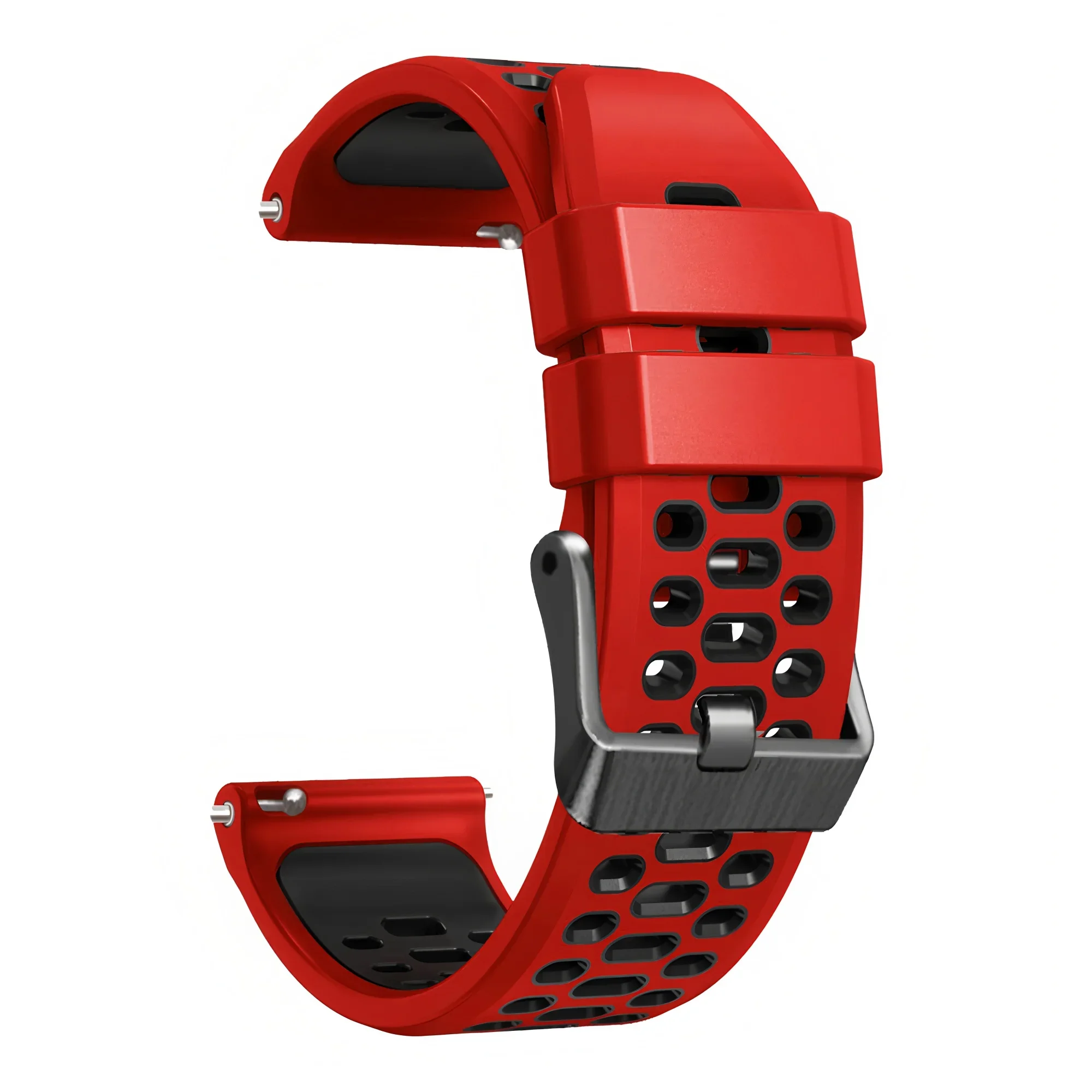 Two-Tone 22MM Sport Silicone Watch Band Strap Bracelet