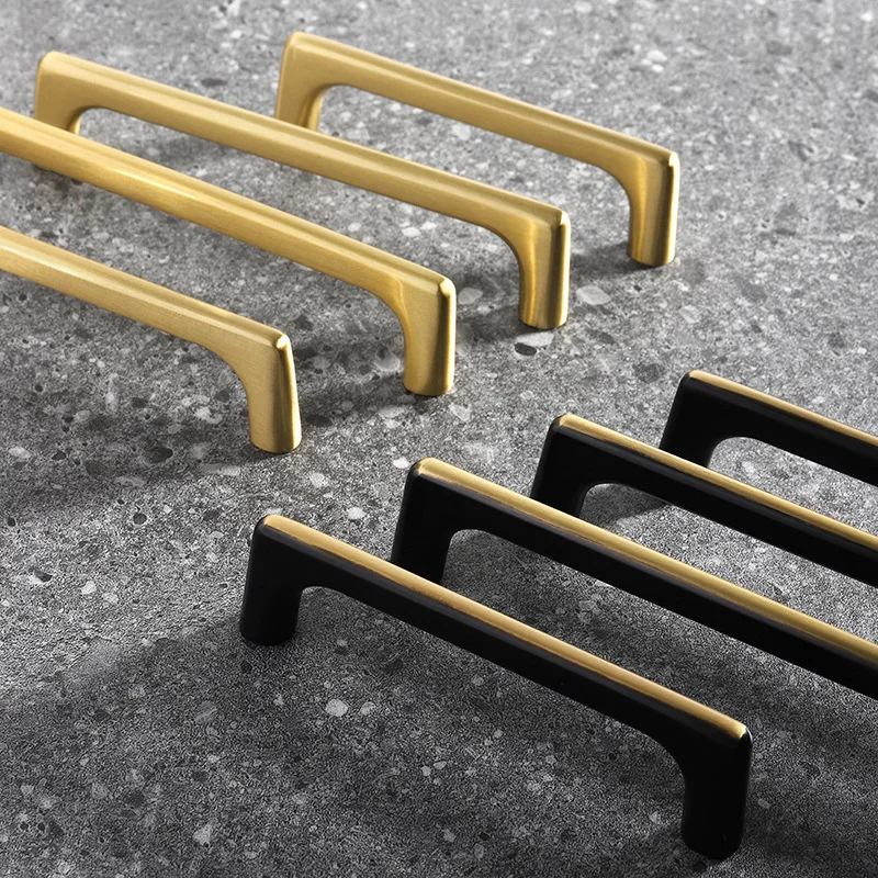 

Pure copper handle, light luxury wardrobe, brass double hole cabinet drawer, gold cabinet door, wine cabinet door, copper handle