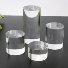 

Acrylic Clear Cylinder Jewelry Display Stand Still Doll Holder Jewellery Display Rack Cosmetic Case Still Doll Rack Holders Tray