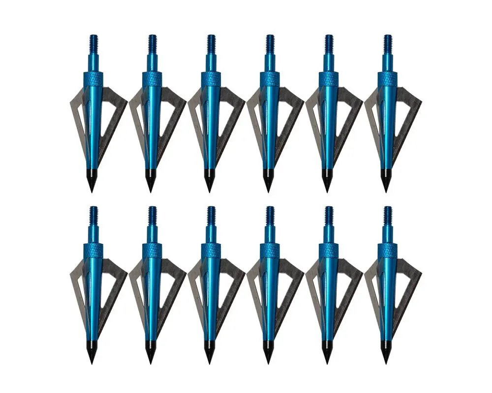 6/12/24 Pack 125 Grain 3 Fixed Blade Hunting Broadheads Archery Arrow Hunting Points Metal Tips for Compound Bow and Short Arrow predator hunting grounds valkyrie predator pack pc