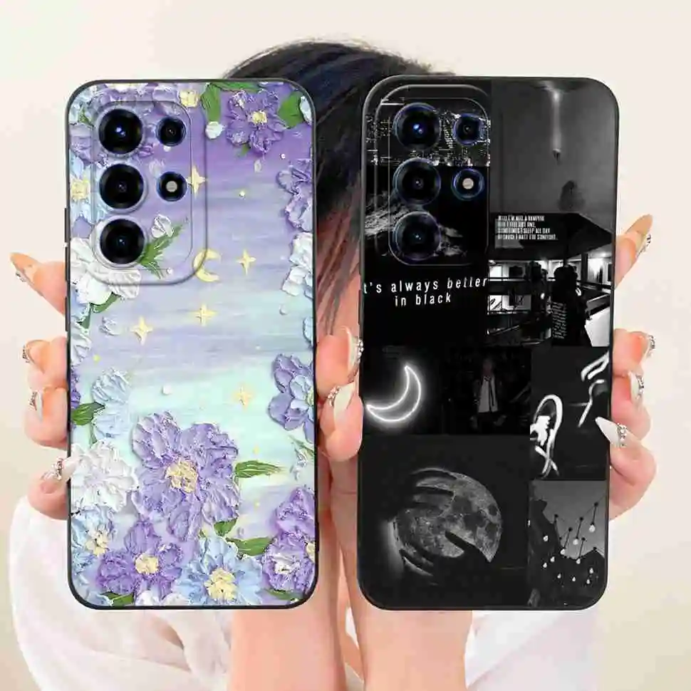 Floral Silicone Soft Shockproof Back Cover Case