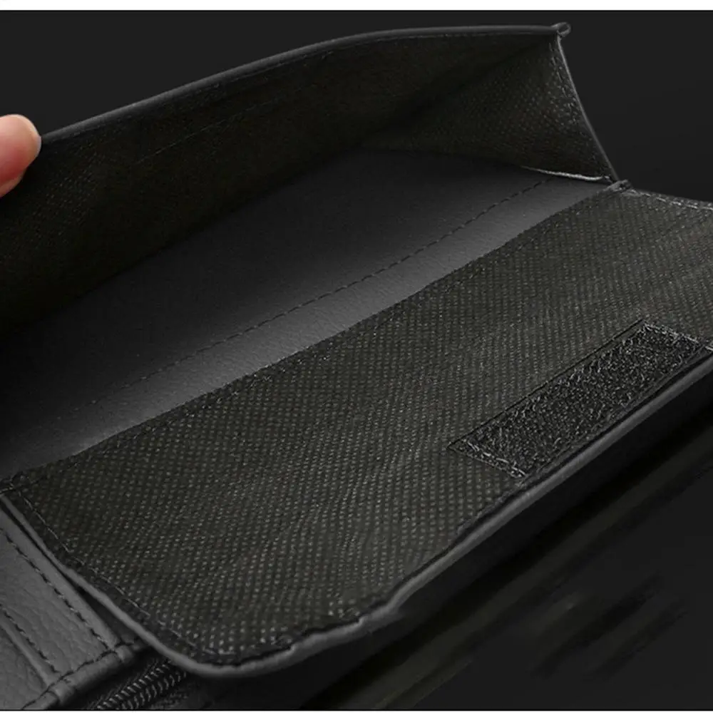 Car Visor Organizer PU Leather Multi-Function Sun Visor Point Organizer Storage Pocket Auto Sunglasses Holder Cards Organizer