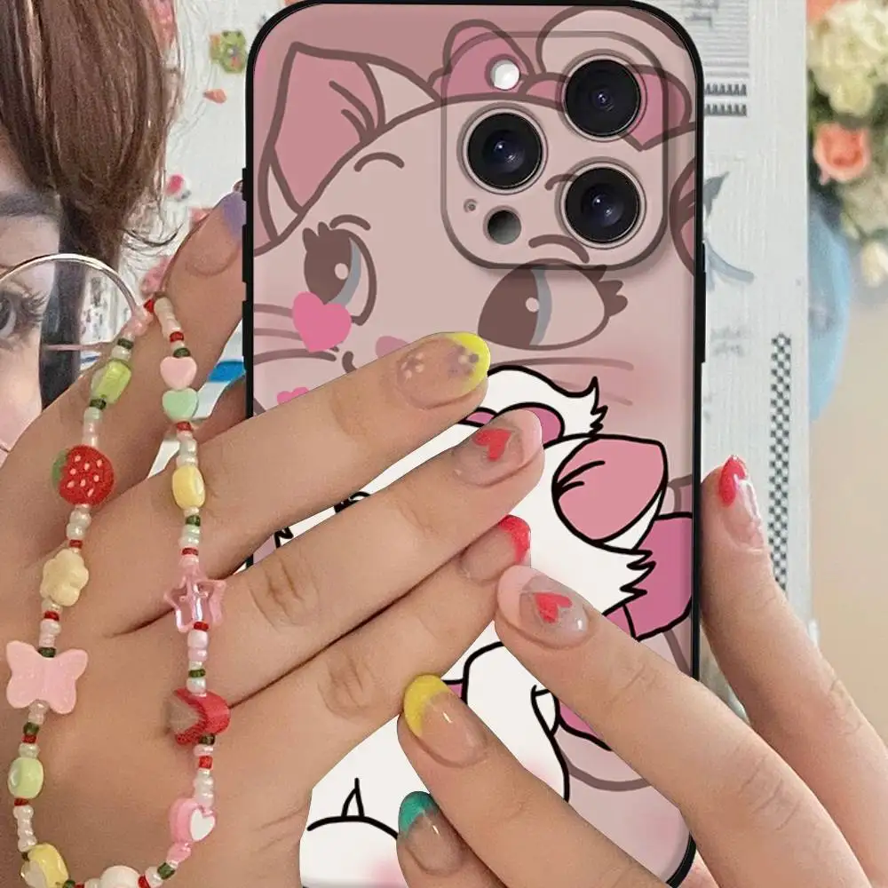 M-Marie Cat Cute Black Silicone Phone Case