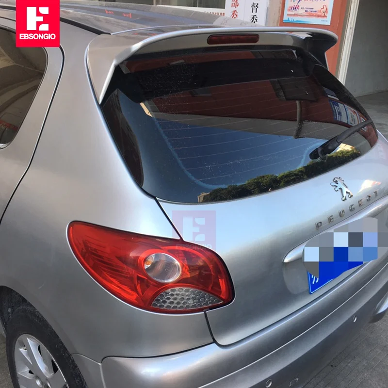 Per Peugeot 206 Spoiler Materiale Abs Di Alta Qualità Car Rear Wing Primer Spoiler Posteriore Per Peugeot 206 207 Spoiler 2008-2013