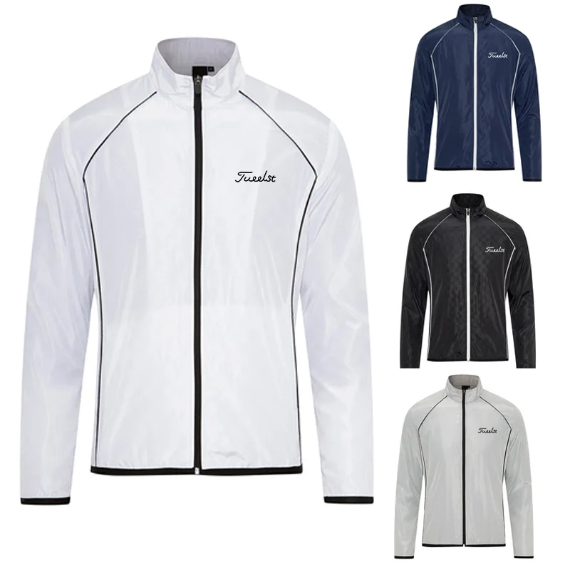Men's Golf Windbreaker Summer Sport Coat Golf Apparel Thin Breathable