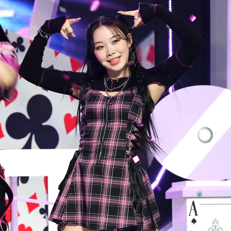 New-Jazz-Dance-Clothes-Women-Group-Stage-Performance-Plaid-Sling-Dress ...