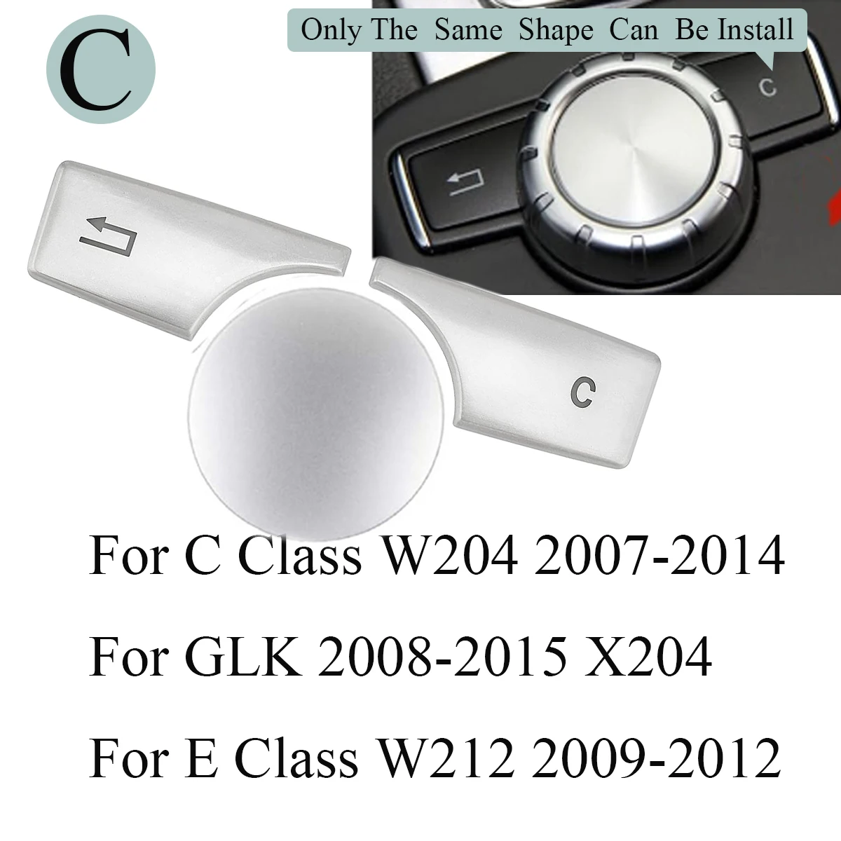 Center Console Multimedia Button Cover Trim Stickers
