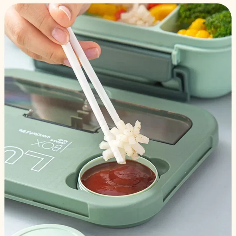Portable Lunch Box with Fork and Spoon - 1300ML Leak-Proof Bento Container for Kids, Students, and Office
