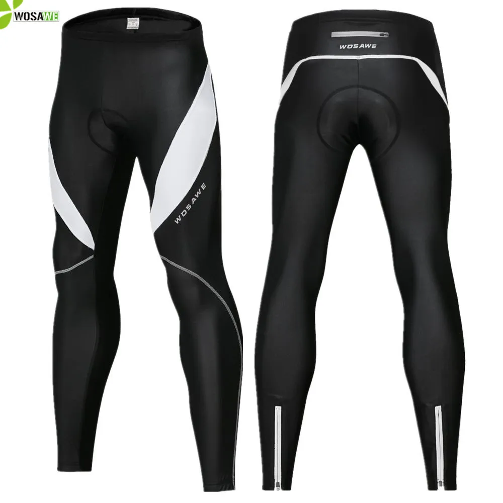 Wosawe Gel Padded Men's Cycling Pants Windproof Mountain Bike Trousers