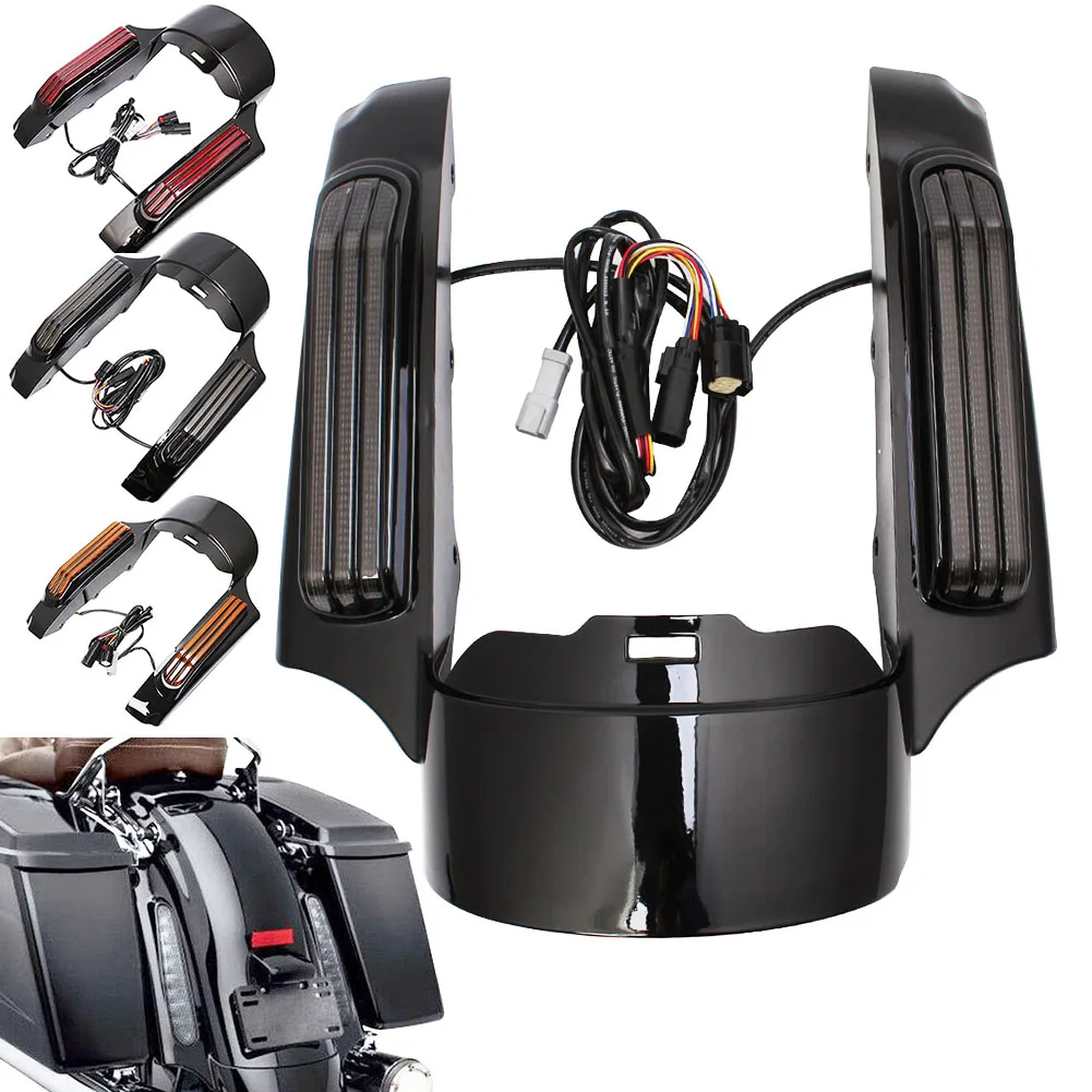 

Motorcycle Rear Fender Extension Fascia LED Light For Harley Touring Street Glide Road Glide FLHX FLTRX FLHTK FLHR 2014-2020