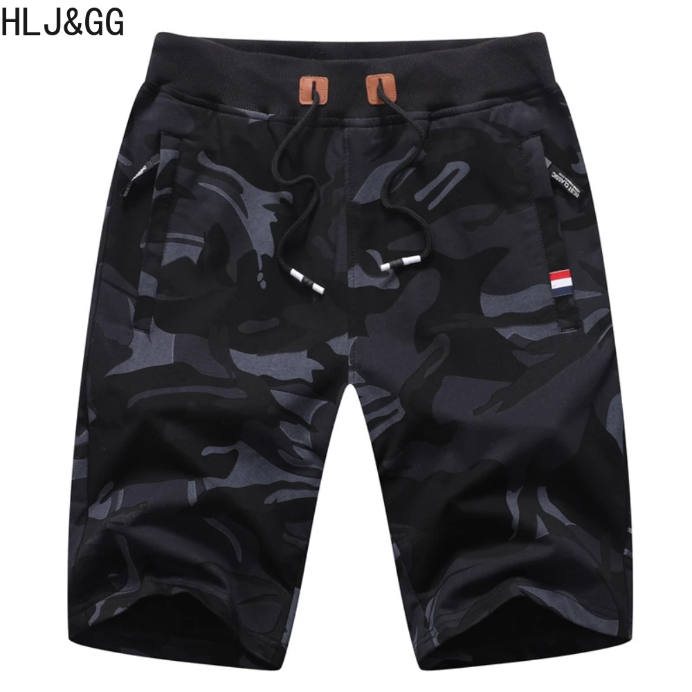 HLJ&GG Summer Camouflage Shorts Casual Camouflage Sweatpants Oversized Shorts for Man High Quality Male Sports Fitness Shorts