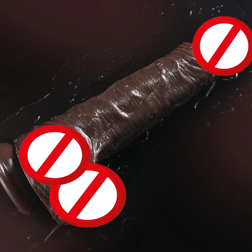 Realistic Dildo With Sliding Foreskin And Testicles Penis Big Dick With Suction Cup Female Adults Erotic Anal Sex Toys For Woman