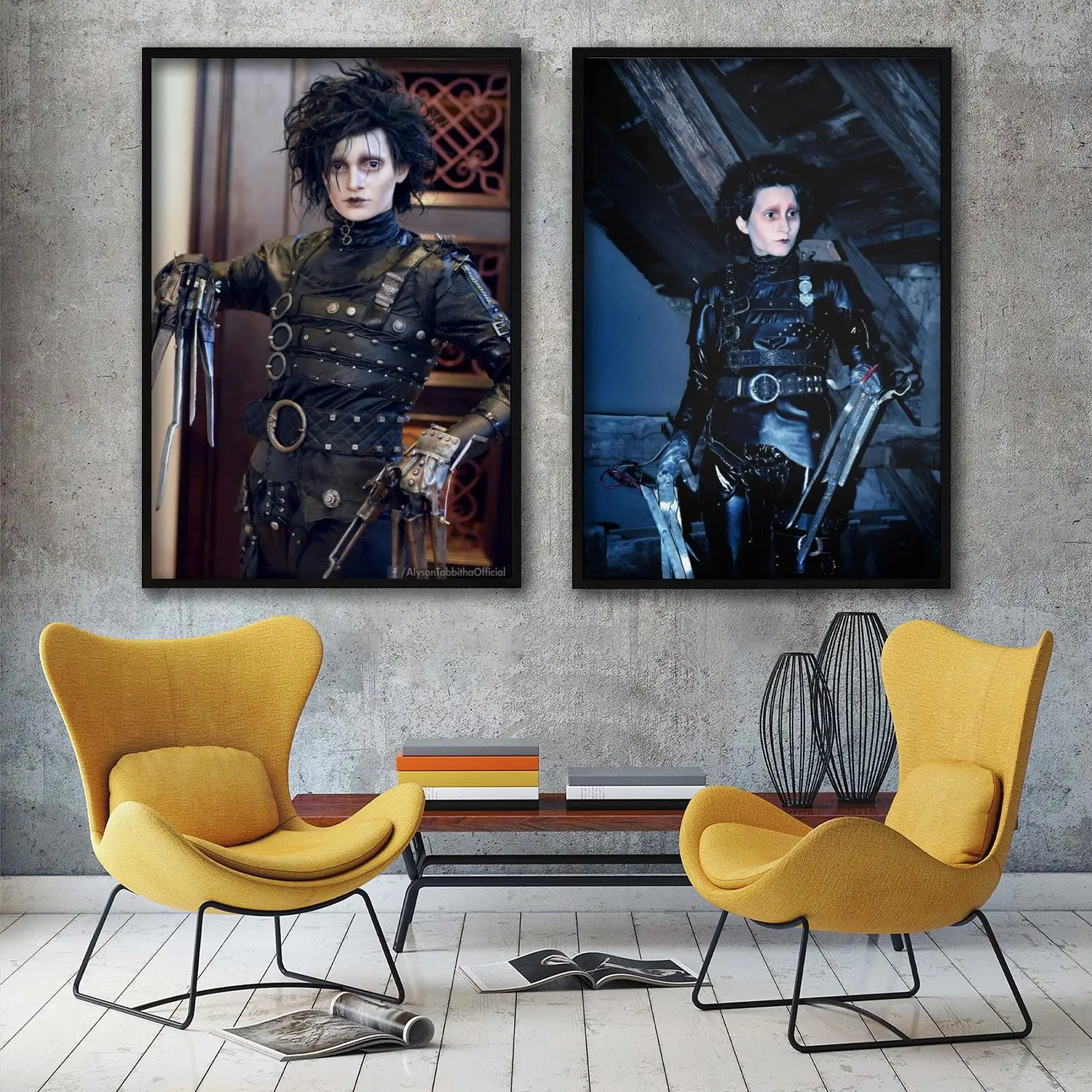

edward johnny depp actor Decorative Painting Canvas 24x36 Poster Wall Art Living Room Posters Bedroom Painting