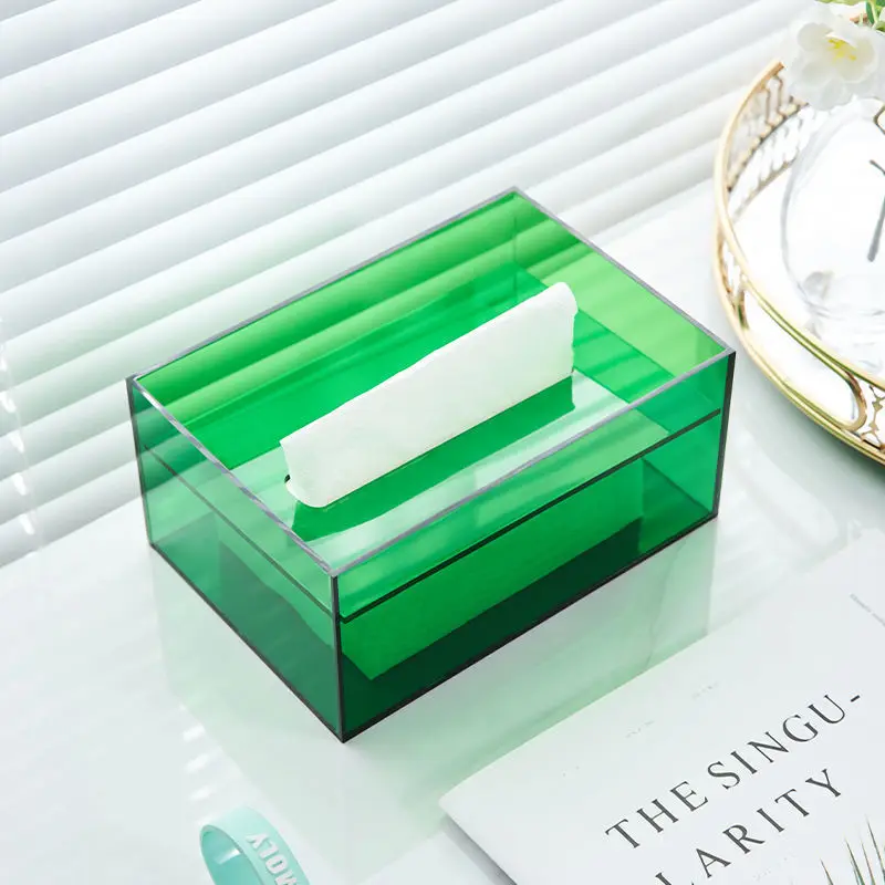 Creative Acrylic Tissue Face Towel Storage Box, Household, Living Room, Toilet, Wall Hanging Paper Box, Tissue 4