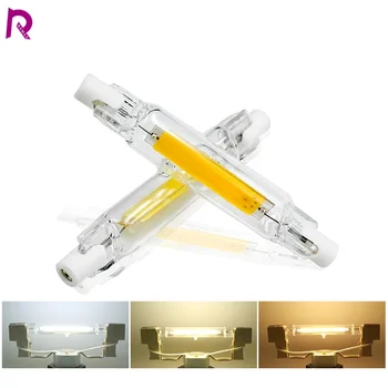 슈퍼 밝은 R7S LED 전구 5W 10W 20W 220V 유리관 램프 일정한 전원 조명 LED 조명, 78mm 118mm J78 J118 COB 전구