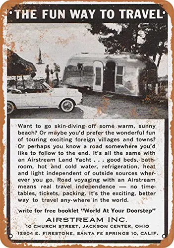 

Metal Sign - 1963 Airstream Trailers - Vintage Look Wall Decor for Cafe beer Bar Decoration Crafts
