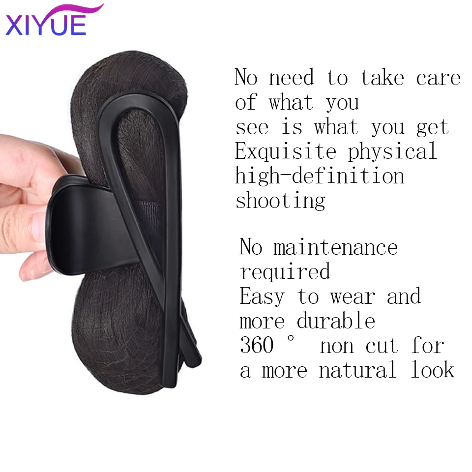 XIYUE Chicken Nest Ball Head Wig Female Clasp Clip Bowknot Spicy Girl Style Fluffy High Horse Tail Fluffy Natural Wig Contract