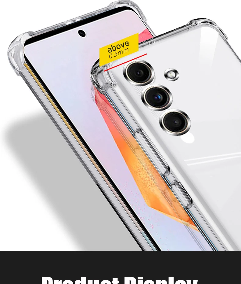 Klare Handyhülle für Samsung Galaxy S22 S23 S24 Plus S25 Ultra S21 Fe Silikon Soft Case für Samsung A16 A26 A36 A56 A55 A35 A15 – Detail 9