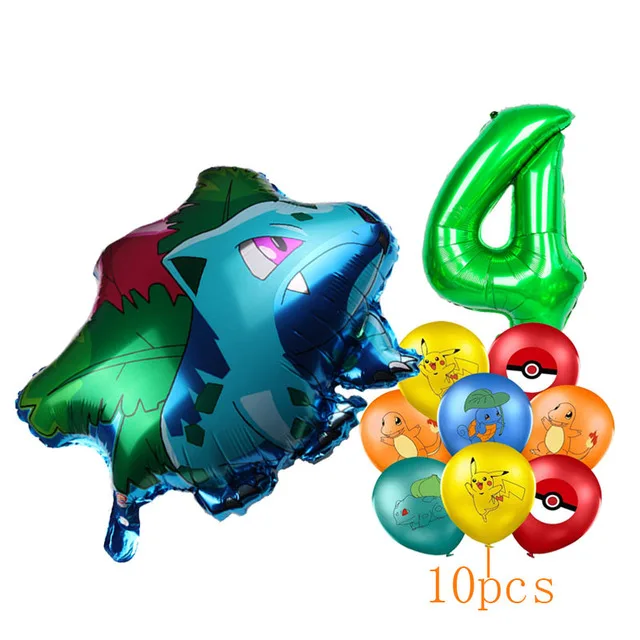 Décoration de fête d'anniversaire pokémon, fournitures de fête, ensembles  de vaisselle Pikachu, bannière en Latex, ballon en aluminium, fournitures  de fête pour enfants - AliExpress