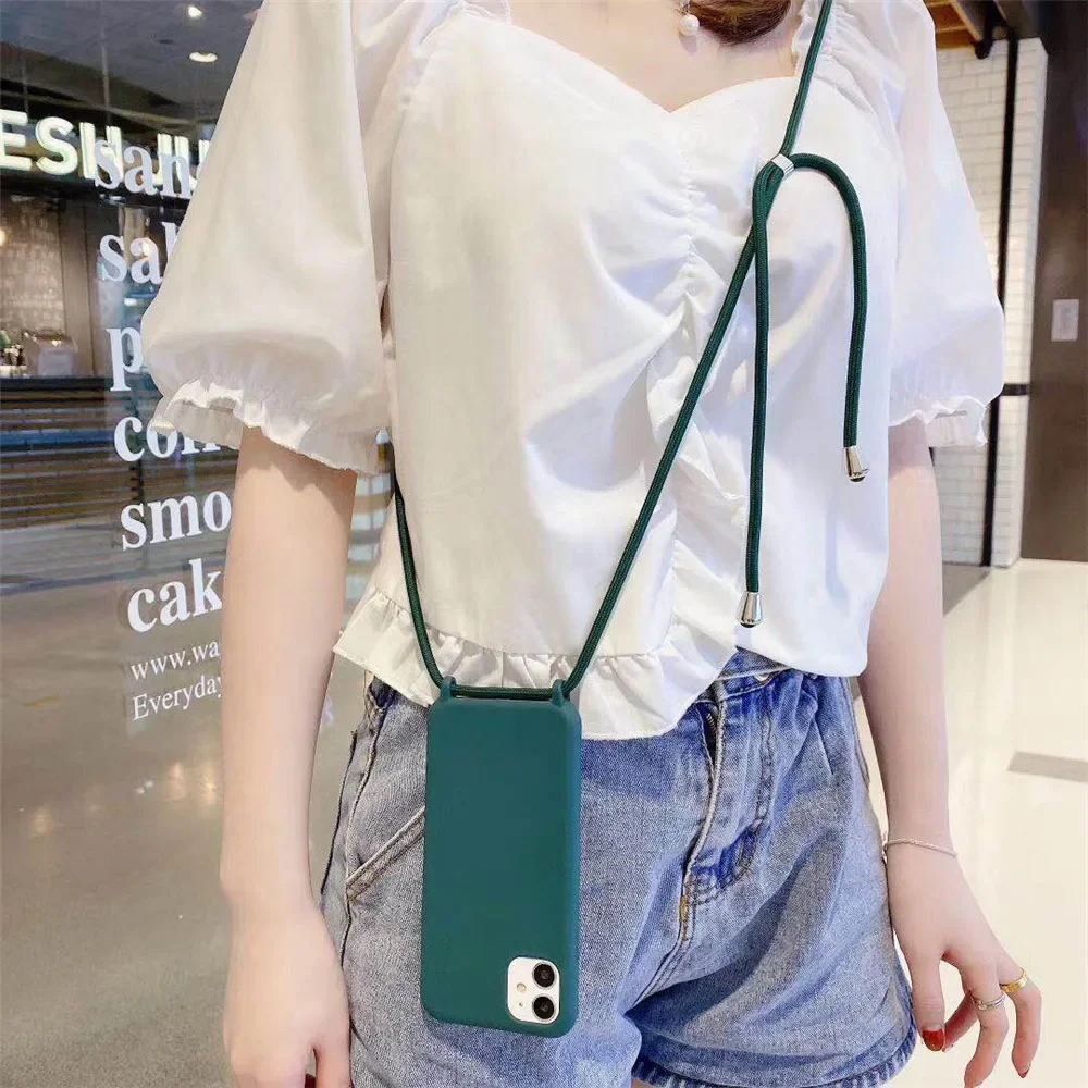Universal Crossbody Lanyard Rope Strap Phone Case with Adjustable Cord Cover