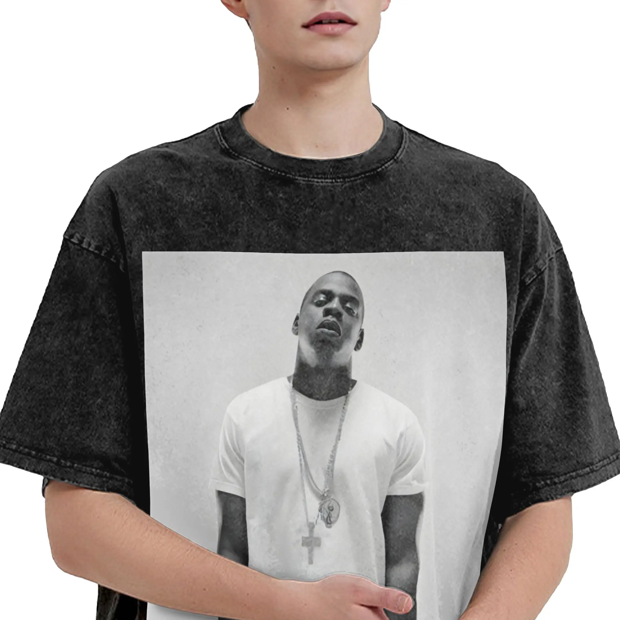 Men's Vintage Washed Cotton T-Shirt - Fashionable Summer Loose-Fit Tee Gift Idea