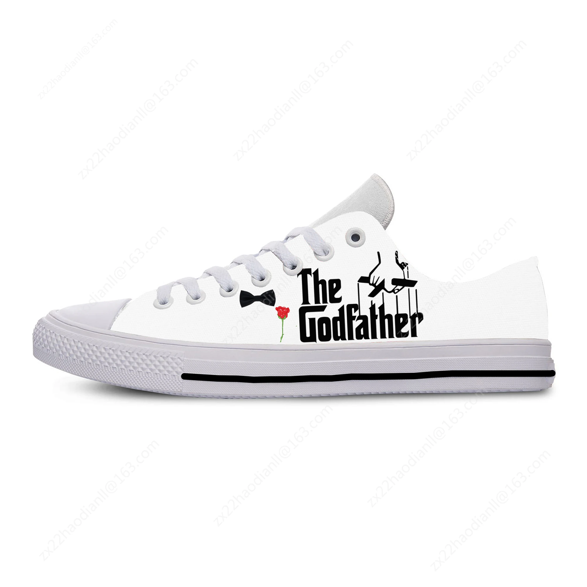 Movie The Godfather Low Top Sneakers Mens Womens Teenager Casual Shoes Canvas Running Shoes 3D Breathable Lightweight shoe
