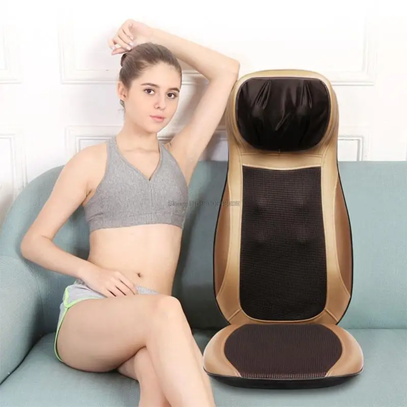 

Home Car Electric Heating Vibration Shiatsu Massage Pad Office Full Body Massage Chair Seat Neck, Waist and Waist Relaxation Pad
