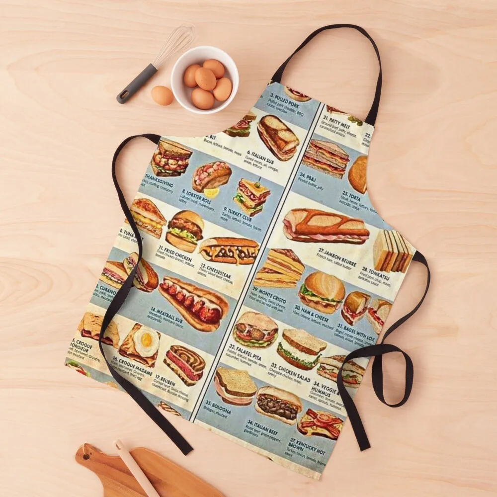

All the Sandwiches! Apron apron waterproof women's household apron professional hairdresser apron