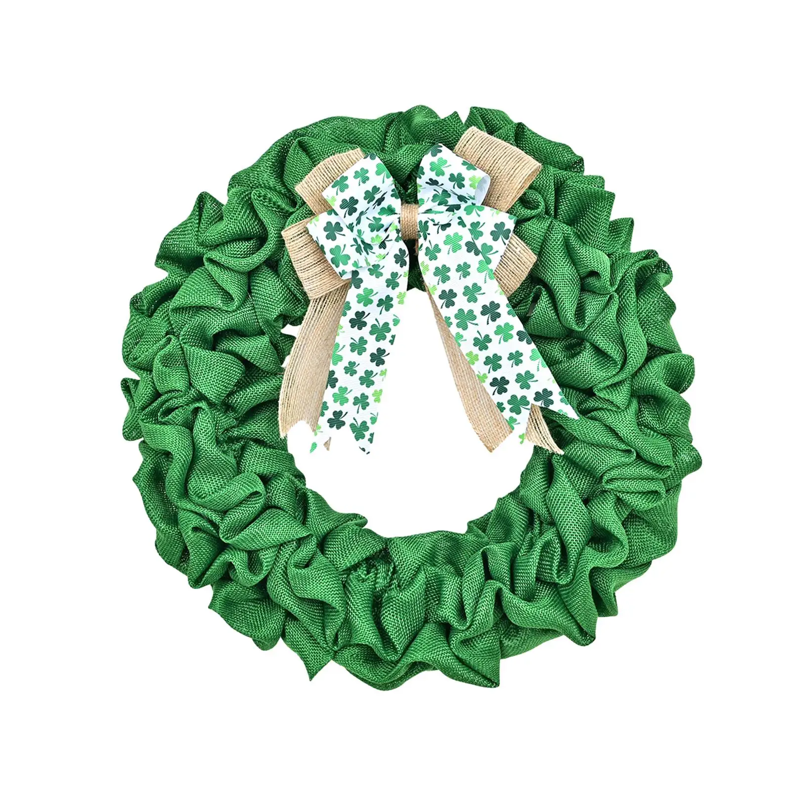 Spring Wreath Front Door Outside Hanging Ornament Bedroom ST Patrick`s Day Wreath Sign for Home Garden Fireplace Hotel New Year