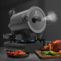 220V Multifunctional Cooking Machine 360° Roller Outdoor Flip BBQ Home No Oily Smoke Automatic Barbecue Machine Adjustable Speed 1