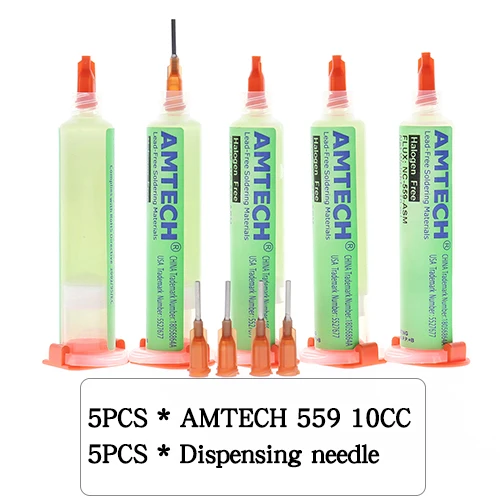 100% Original AMTECH NC-559-ASM BGA PCB No-Clean Solder Paste Welding Advanced Oil Flux Grease 10cc Soldering Repair Paste passive welding helmet Welding & Soldering Supplies