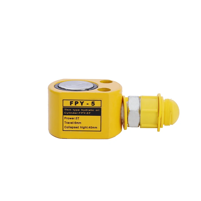 초박형 유압 실린더 FPY-5 유압 잭, 높이 40mm, 작업 이동 6mm, 5T