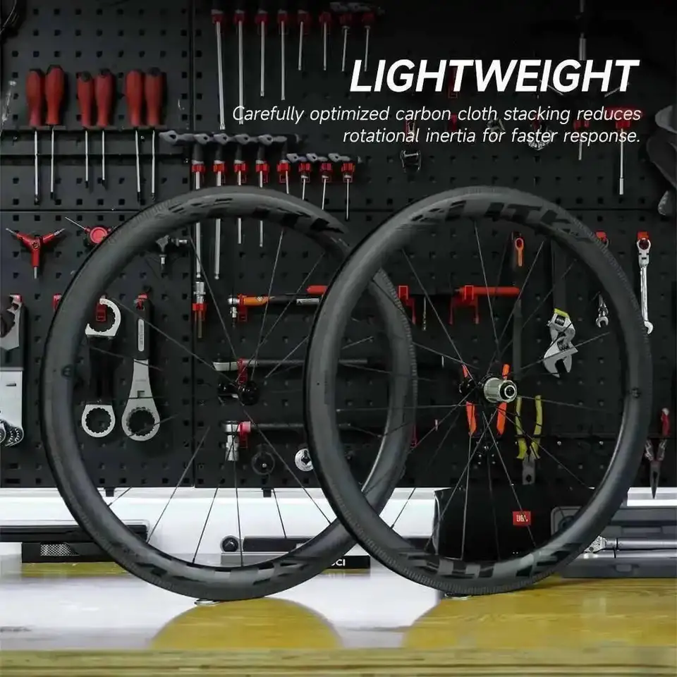 ELITEWHEELS 超軽量 R13 ロードカーボンホイールセット 50/60mm