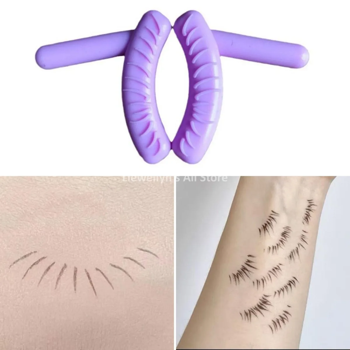 

2pcs Silicone Eyelash Stamps Tool Natural Lower Eyelash Stamping Templates Lash Makeup Seal False Lashes Painting Extensions
