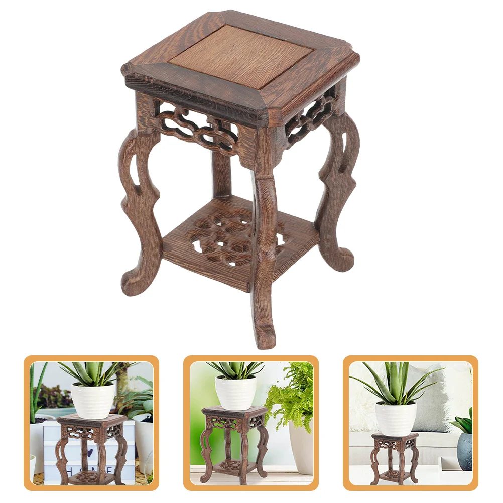 

Wood Potted Plant Stand Antique Vase Stool Vintage Plant Pot Riser Aquarium Table Oriental Furniture Holder Chinese Flower Pot