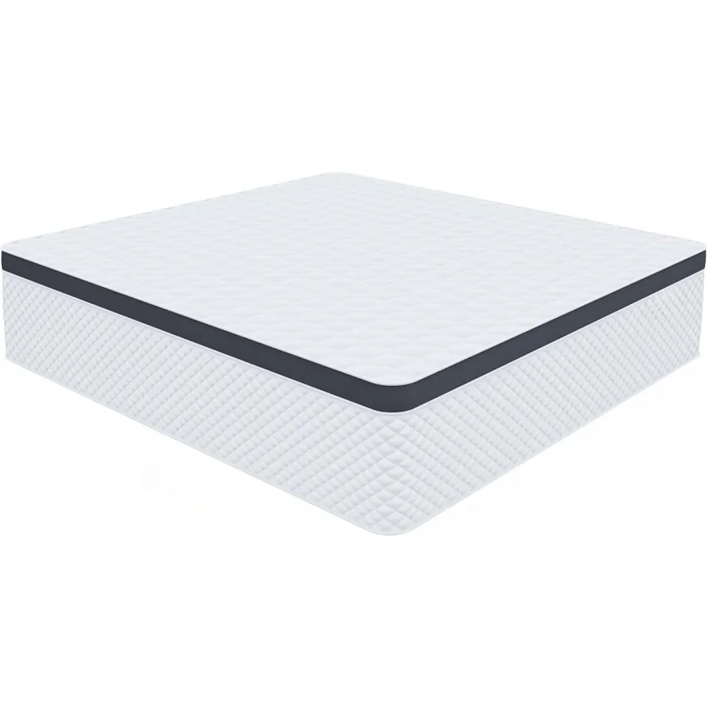 Double Mattress, 14" Boxed Queen Mattress, Gel Memory Foam and Built-in Spring Hybrid Mattress with Individual Pocket Springs 6