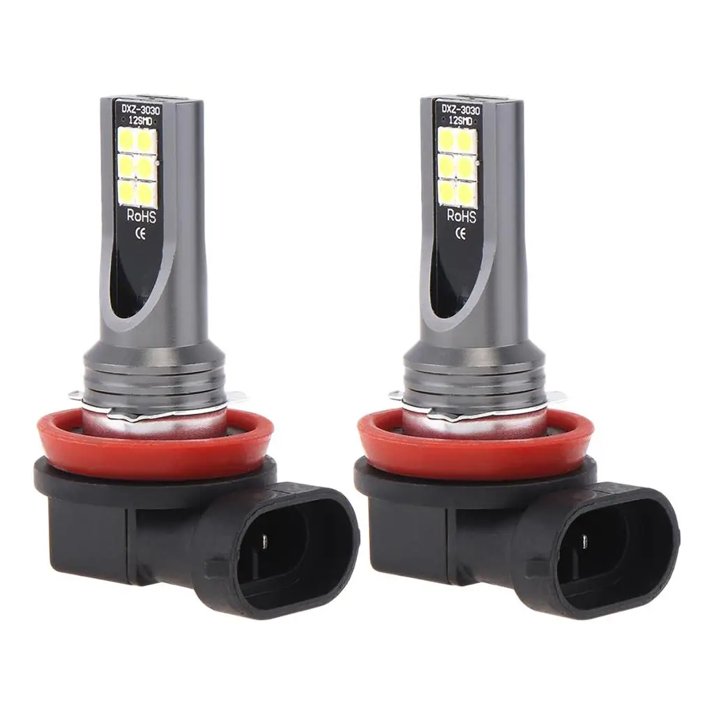

3030 12LED Headlight Conversion Bulb Fog Driving Light 6500K