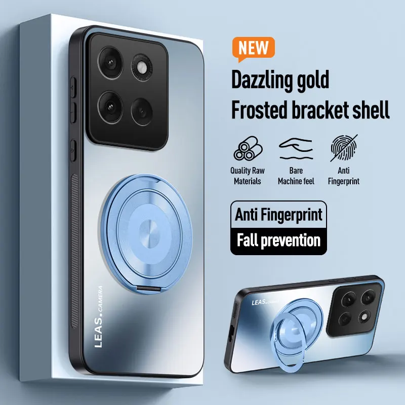 Magnetic Ring Stand Protective Phone Case with Enhanced Grip