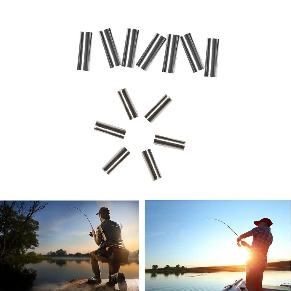 Fishing Line Aluminum Crimp Sleeve Copper Tube 100 Pcs/Lot