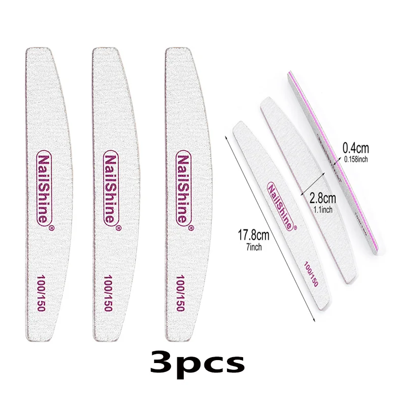 Half Moon Double Grinding File - 80/100/150/180/240 Grit