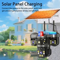 V380 Pro 4G carte Sim caméra solaire trois objectifs trois écrans extérieur WiFi sans fil solaire CCTV 10X Zoom suivi automatique caméra de sécurité 2